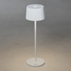 LED-Tischleuchte Positano für außen, weiß