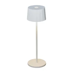 LED-Tischleuchte Positano für außen, weiß