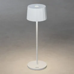 LED-Tischleuchte Positano für außen, weiß