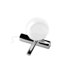 LED-Tischleuchte Rossini, chrom, Aluminium, PMMA, Dimmer