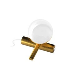LED-Tischleuchte Rossini, gold, Aluminium, PMMA, Dimmer