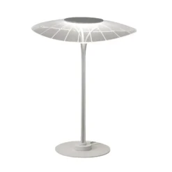 LED-Tischleuchte Vela, weiß/transparent, 36cm, Acryl, Dimmer