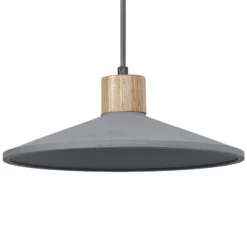 LEDVANCE Hängeleuchte Concrete Wood, Ø 32 cm, Beton, grau