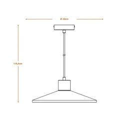 LEDVANCE Hängeleuchte Concrete Wood, Ø 32 cm, Beton, grau
