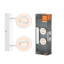 LEDVANCE LED-Deckenstrahler Saturn, CCT, 2-fl., lang, weiß