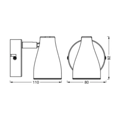 LEDVANCE Pear LED-Anbauspot GU10 1-flammig grau