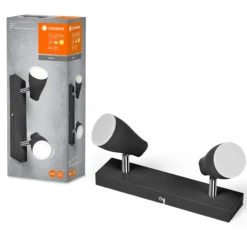 LEDVANCE Pear LED-Anbauspot GU10 2-flammig schwarz