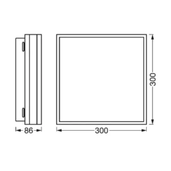 LEDVANCE SMART+ WiFi Orbis Magnet schwarz, 30x30cm