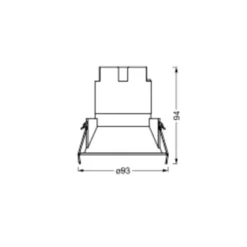 LEDVANCE Twist Einbauspot Ø9,3cm 840 weiß/schwarz