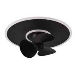 LED-Ventilator Nybro, schwarz, DC, leise, 50 cm, CCT, Remote