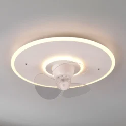 LED-Ventilator Nybro, weiß, DC, leise, Ø 50 cm, CCT, Remote
