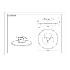 LED-Ventilator Nybro, weiß, DC, leise, Ø 50 cm, CCT, Remote