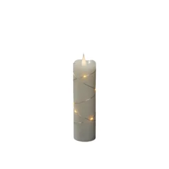 LED-Wachskerze creme Lichtfarbe Bernstein 17,8 cm