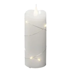LED-Wachskerze weiß Lichtfarbe Warmweiß 12,7 cm