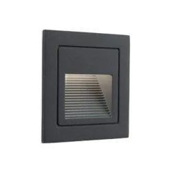 LED-Wandeinbaulampe Loro, anthrazit, Breite 8,5 cm, Alu