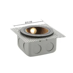 LED-Wandeinbauleuchte Pordis, IP65, rund