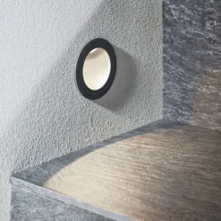 LED-Wandeinbauleuchte Pordis, IP65, rund