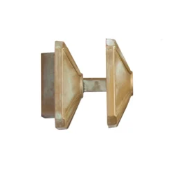 LED-Wandlampe Aura Frame, Ausladung 12 cm messing antik IP65