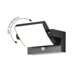 LED-Wandlampe CMD 9081, Sensor, anthrazit, 21 cm, CCT, IP54
