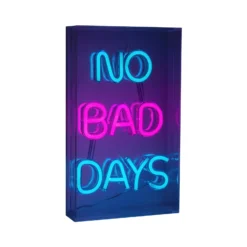 LED-Wandlampe No Bad Days, klar, 30x18 cm Kunststoff USB RGB