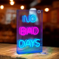 LED-Wandlampe No Bad Days, klar, 30x18 cm Kunststoff USB RGB
