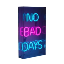 LED-Wandlampe No Bad Days, klar, 30x18 cm Kunststoff USB RGB