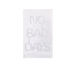LED-Wandlampe No Bad Days, klar, 30x18 cm Kunststoff USB RGB