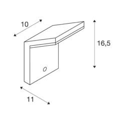 LED-Wandlampe Ordi, anthrazit, Alu, Breite 10 cm, Sensor