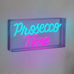 LED-Wandlampe Prosecco Time klar 30x15 cm Kunststoff USB RGB