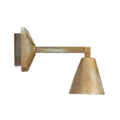 LED-Wandlampe Silva Disk, Ausladung 22 cm messing antik IP65