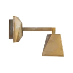 LED-Wandlampe Silva Edge, Ausladung 22 cm messing antik IP65