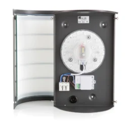 LED-Wandleuchte Aqua Marco Edelstahl anthrazit Raster Sensor