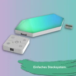 LED-Wandleuchte LED Magic Panel RGBW, sechseckig, 12er-Set