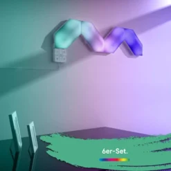 LED-Wandleuchte LED Magic Panel RGBW, sechseckig, 6er-Set