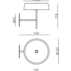 LED-Wandleuchte Miram mit Akku, dimmbar, weiß