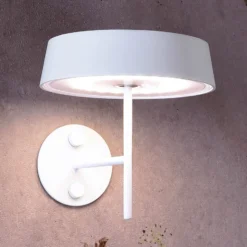 LED-Wandleuchte Miram mit Akku, dimmbar, weiß