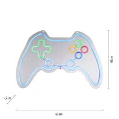 LED-Wandleuchte Neon Gamer, USB