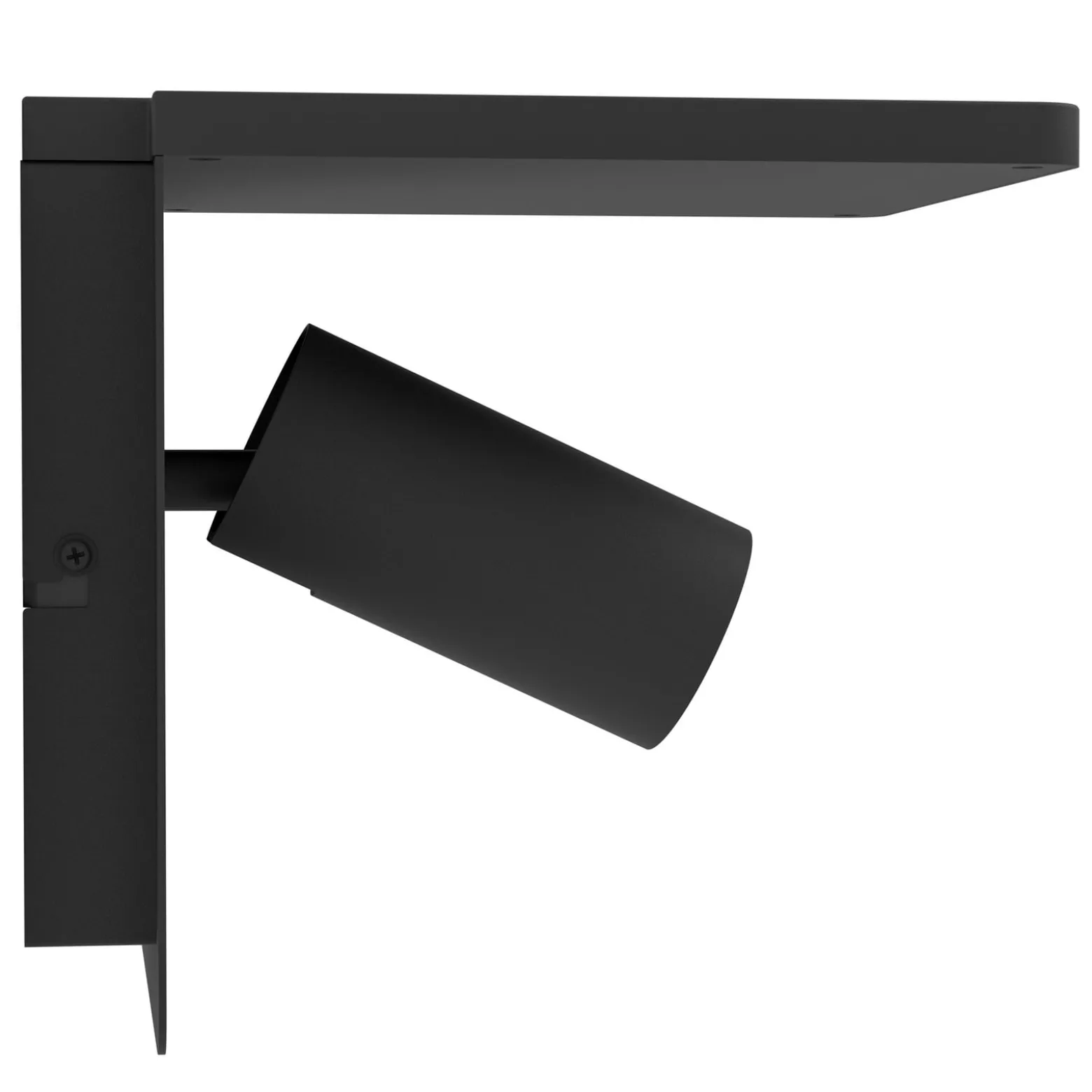 LED-Wandspot Ciglie, schwarz, mit Ladefunktion QI