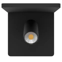 LED-Wandspot Ciglie, schwarz, mit Ladefunktion QI