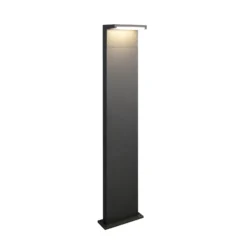 LED-Wegelampe Ravi, anthrazit, Höhe 100 cm, Metall, IP65
