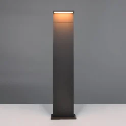 LED-Wegelampe Ravi, anthrazit, Höhe 100 cm, Metall, IP65