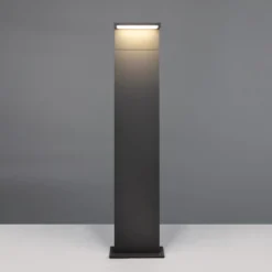 LED-Wegelampe Ravi, anthrazit, Höhe 100 cm, Metall, IP65