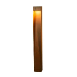 LED-Wegelampe Rho, rostfarben, Höhe 100 cm, Metall, IP54