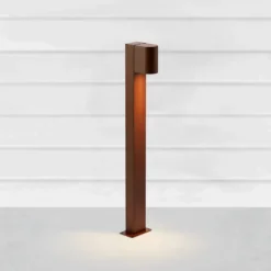 LED-Wegeleuchte Alor, braun, IP65, Höhe 75 cm, dimmbar