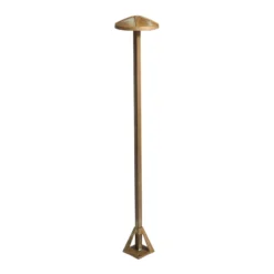 LED-Wegeleuchte Aura Disk, Höhe 80 cm, messing antik, IP65