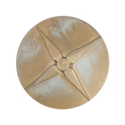 LED-Wegeleuchte Aura Disk, Höhe 100 cm, messing antik, IP65