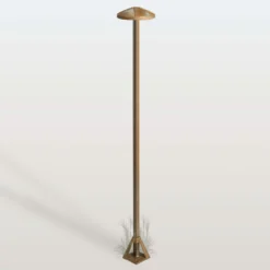 LED-Wegeleuchte Aura Disk, Höhe 100 cm, messing antik, IP65