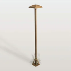 LED-Wegeleuchte Aura Edge, Höhe 80 cm, messing antik, IP65