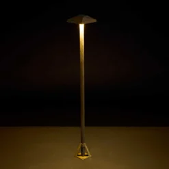 LED-Wegeleuchte Aura Edge, Höhe 80 cm, messing antik, IP65