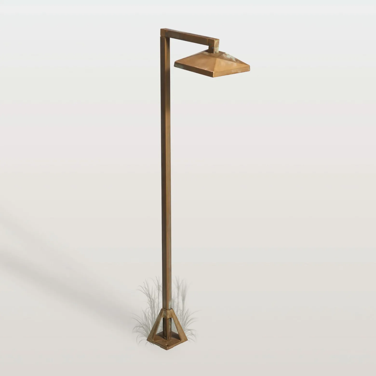 LED-Wegeleuchte Aura Edge, 80 x 19,5 cm, messing antik